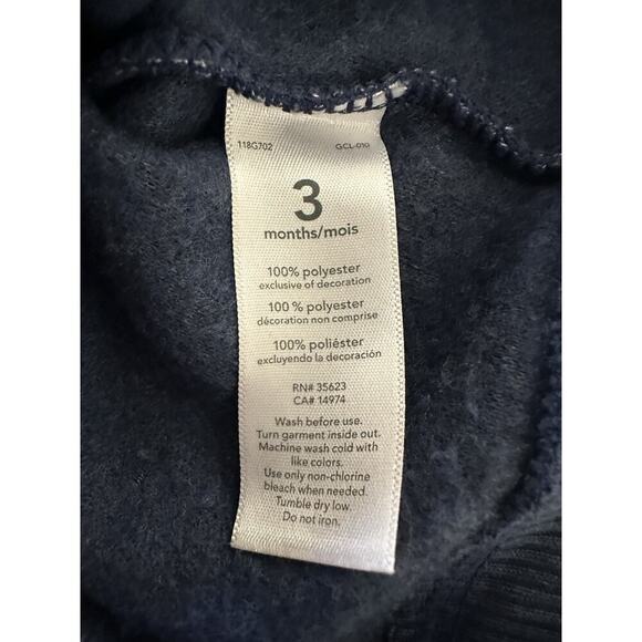 Carters Baby Boy Fleece 1 Pc Footless Outfit Size 3 Months. - Picture 5 of 6